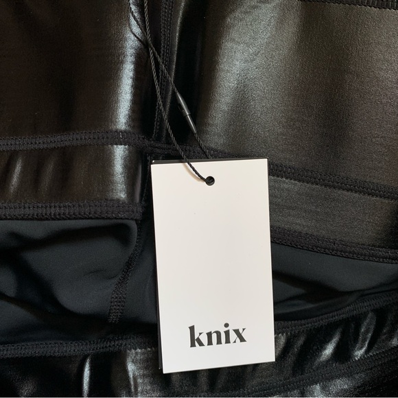 knix x The Birds Papaya Legging Womens XXL Black Liquid Sleek New - Picture 6 of 8